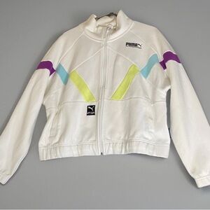 Puma International DOUBLEKNIT TRACK Jacket Sweat Shirt CLBK‎ Top Womens sz XL